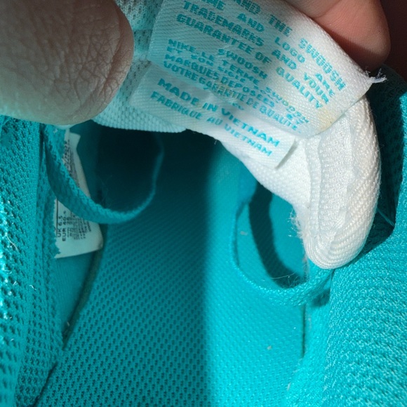 Nike Dunk Low Next Nature Shoes White and Turquoise Sz 9 - Picture 5 of 7